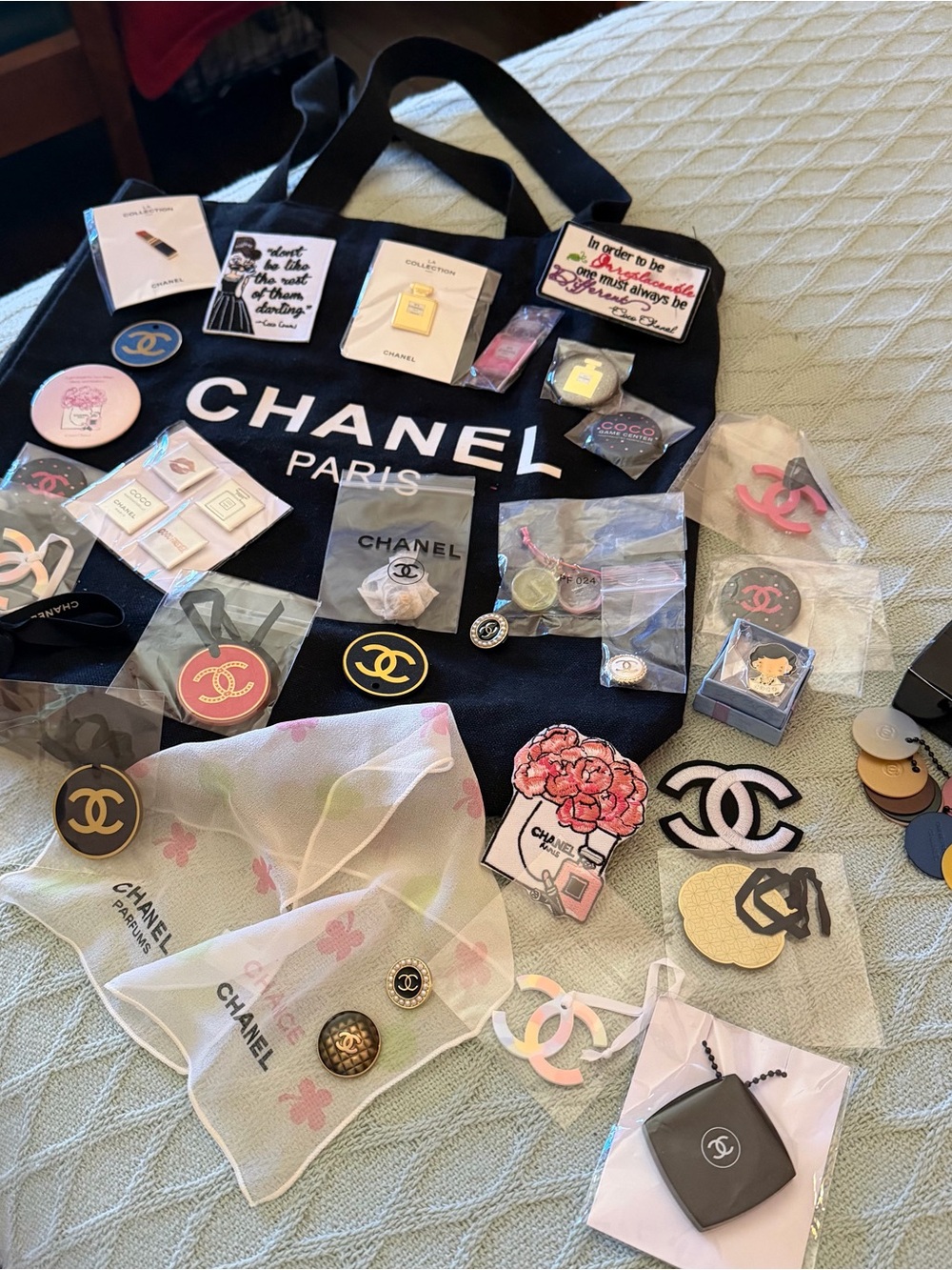 Chanel black canvas Tote New! - Picture 12 of 15